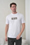 Men's White Nothing Written High Printed Crew Neck T-Shirt - 4