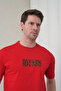 Men's Red Nothing Written High Printed Crew Neck T-Shirt - 4
