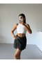 Women's High Waist Denim Skirt Mini Denim Skirt - 3