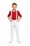 Boy's 23 April 29 October Shirt&Pants&Suspender-Bow Tie 4-Piece Set Noble