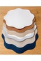 6-Person Leather Embroidered American Placemat 35 X 35 cm & 6 Coasters as a Gift - 2