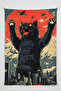 Catzilla – Anime Movie Character Themed Quality Fabric, Room Decor Tapestry Wall Rug Pieces