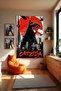 Catzilla – Anime Movie Character Themed Quality Fabric, Room Decor Tapestry Wall Rug Pieces - 4
