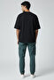 Petrol Green Woven Cargo Pants - Elasticated Cuffs - 3