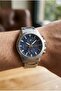 Men's Wristwatch |   44mm, Blue Dial, Multifunction, Stainless Steel, 10Atm