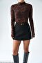 New Season Sheer Mini Floral Print Blouse - Brown - m - 3