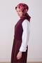 Tivil Pure Silk Scarf Ist 4330 - 04 Burgundy Floral Pattern - 2