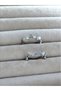 Women's Special Series White Zircon Stone Zigzag Square Silver Color Ring Size: 7 - 5
