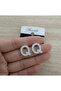 Zircon Stone Letter Earrings - 2