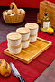 Leo 6-Piece 10 cm Porcelain Breakfast Set with Bamboo Lid Trays Ckr3930 - 5