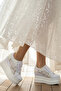For Brides, Lace Design Wedge Heel Evening Dress Bridal Shoes 9cm - 5