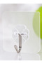 Self-Adhesive Transparent Wall Hanger 10 Pieces Strong Door Hanger Water-Resistant Bathroom Kitchen Hooks - 7