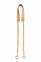 Camel Color Faux Leather Piece Set with Bag Straps, Gold Color Chain, 115 Cm, Compatible with Knitwear and Leather Bag