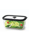 2620 ml Large Size Glass Storage Container with Vacuum Black Lid, Microwave & Refrigerator Compatible, 23X17X11 cm - 6