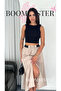 High Waist Lace-Up Poplin Maxi Skirt – Premium Drapey Long Skirt - 3