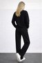 Women's Long Sleeve Crew Neck Viscose Two Thread Blouse and Pants Double Suit - 4