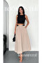 High Waist Lace-Up Poplin Maxi Skirt – Premium Drapey Long Skirt - 4