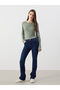 Crew Neck Women's Ribbed Bodysuit - 2