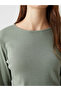 Crew Neck Women's Ribbed Bodysuit - 3