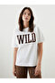 Crew Neck Printed Oversize Women's T-Shirt