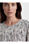 طاقم الرقبة منقوشة تي شيرت المرأة - 3
