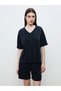Esvab • Modern & Distinctive V Planting Modal Blended Loose Fit Women's T-Shirt