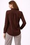Women's Long Sleeve Shirt with Buttons, Classic Collar, Suitable for Casual and Office Wear - Brown - 6