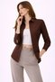 Women's Long Sleeve Shirt with Buttons, Classic Collar, Suitable for Casual and Office Wear - Brown