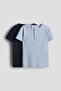 2-pack cotton Henley tops