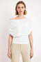 Women's Blouse Asymmetrical Collar Low Sleeve Knitted Fitted Straight Cut Fitted Regular Length Rib Knit - 5