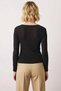 Women's Blouse Double-Breasted Collar Long Sleeve Fitted Mold Glittery Knitted Fabric Plain Pattern Regular with Silver Accessories - 6