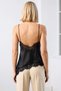 Women's Blouse V-Neck Spaghetti Strap Sleeveless Satin D Woven Asymmetrical Cut D Lace Detailed Regular Fit - 6