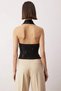 Women's Blouse Degaje Collar Sleeveless Knitted Fringed Sequin Detailed Fitted Fit Plain Pattern Regular Size - 6