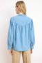 Women's Blouse Relaxed Fit Collar Long Sleeve Denim Fabric Tie Detail Plain Pattern Casual Environmentally Friendly - 6