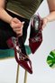 Lolo-004 Davin Studded Detail Ankle-Tied Open Back Women Classic Heeled Shoes - 4