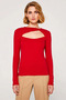 Women's Blouse Cut Out Detailed Body Fitting Long Sleeve Soft Buttoned Stretchy Knitted Rib Knit Gathered Stylish - 5