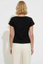 Women's Blouse Fitted Bodycon Boat Neck Low Sleeve Short Scuba Crepe Knitted Fabric Textured Regular Length - 6