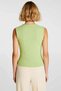 Women's Blouse Fitted Crew Neck Sleeveless Ruched Detail Textured Knitted Fabric Plain Pattern Cropped Cut - 6