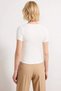Women's Blouse Round Neck Button Detailed Short Sleeve Fitted Fit Knitted Rib Knit Fabric - 6
