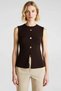 Women's Knitted Vest Crew Neck Sleeveless Accessory Buttoned Fitted Fit Plain Pattern Regular Length - 5
