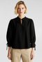 Women's Plus Size Blouse Lapel Ruffle Lace-Up Long Sleeve Cuffed Voile Woven Plain Relaxed Fit - 5
