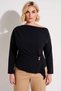 Women's Plus Size Blouse Asymmetrical Collar Long Low Sleeve Woven Fabric Relaxed Fit Plain Pattern Stylish - 4