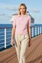 Women's Blouse Knitwear Polo Collar Short Sleeve Regular Fit Plain Pattern Medium Thickness Single Layer Woven