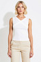 Women's Blouse Double-Breasted Collar Sleeveless Body-Fitting Fitted Pattern Ruched Plain Scuba Crepe Knitted Fabric - 5