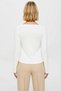 Women's Blouse Fitted Boat Neck Long Sleeve Knitted Rib Knit Fabric Accessory Detail Asymmetrical Cut Regular Length - 6