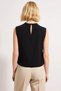 Women's Blouse Degaje Collar Sleeveless Woven Crepe Regular Fit Plain Pattern Summer Day and Night Use - 6