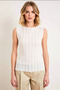 Women's Blouse Fitted Crew Neck Sleeveless Textured Knitted Fabric Regular Length Summer Season Functional - 5
