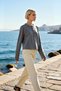 Women's Blouse Regular Regular Fit Crew Neck Raglan Long Sleeve Brioche Knit Thick Knitted Plain Pattern Half Placket - 3