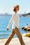Women's Plus Size Blouse Boat Neck Off Shoulder Low Sleeve Long Fine Knit Plain Fit Comfortable - 3