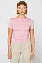Women's Plus Size Blouse Crew Neck Short Sleeve Knitted Rib Knit Side Ruched Fitted Fit Aesthetic - 5
